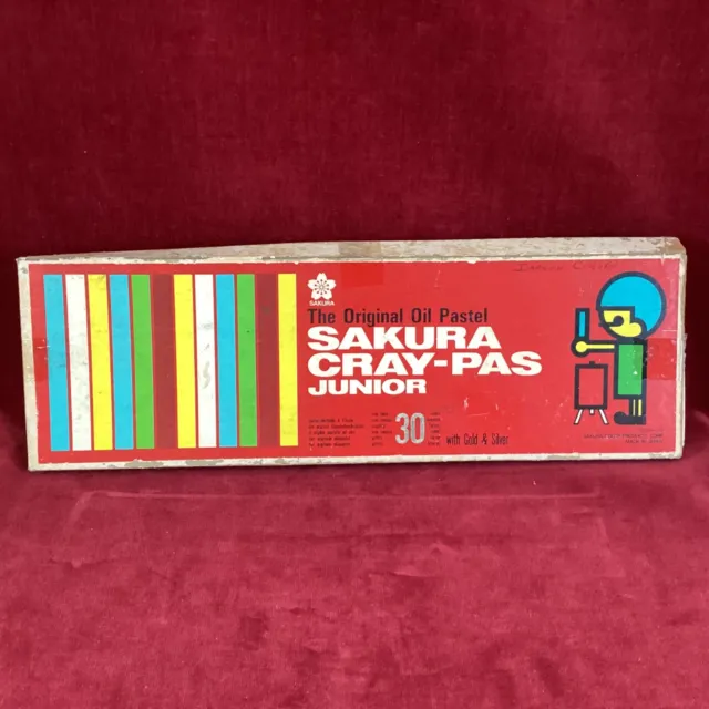 Vintage 1960 Original Oil Pastel Sakura Cray-pas Junior Original Box (1B)MO#8704