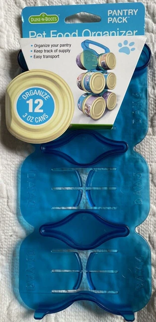 Duke-n-Boots 3 Oz Cans Pet Food Organizer for Pantry New Easy Transport Holds 12