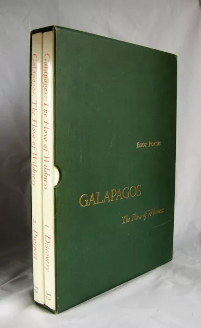 Galapagos: The Flow of Wildness by Eliot Porter (HB, 1968) Two Vols in Slipcase