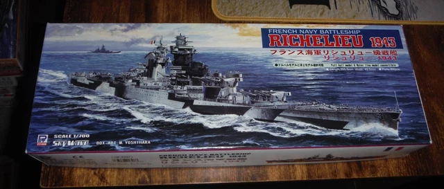 Cuirassé Richelieu 1943 Non Peint 1/350 – Kit Résine 3D Premium Pour Trumpeter 05311 – Modèle Haute Détail WWII