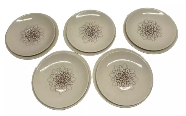 Royal Doulton Desert Star Small Plates with Saucers ( G81) Set of 5, Vintage