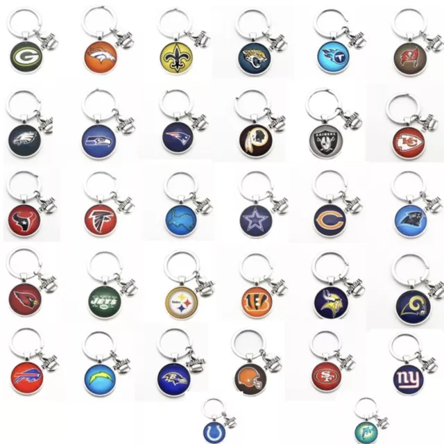 NFL Football Team Merchandised metal Keyring USA American Football