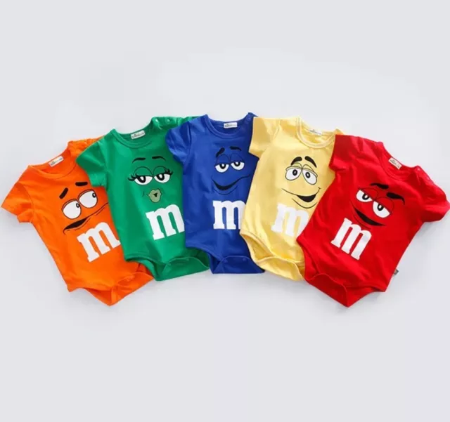 Baby M&M s clothes romper body bodysuits outfits funny soft look mickey mouse