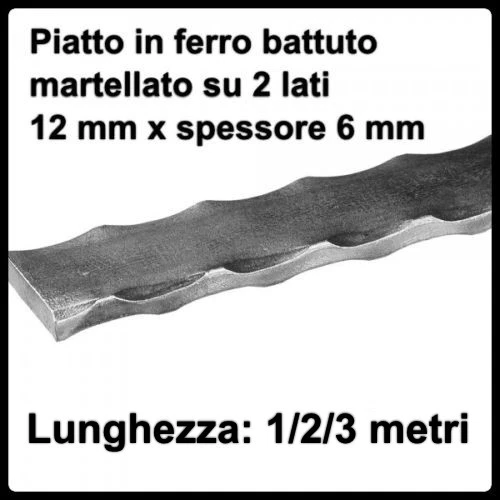 Gancio a muro F/17 in ferro battuto nero anticato L 12 x H 19 cm