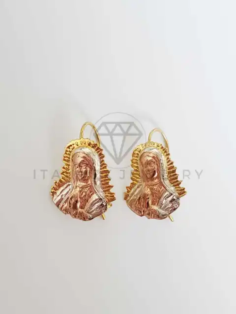 ARETES VIRGEN DE Guadalupe Oro Laminado 18KVirgin Mary 18K Gold Plated  Earrings $16.95 - PicClick