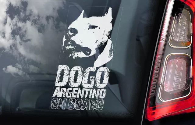 Dogo Argentino Auto Adesivo, Mastiff Cane Finestra Paraurti Segno Decal Gift Pet