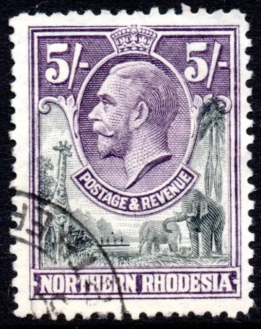 Northern Rhodesia 1925-9 5s slate-grey & violet, SG.14, VFU, cat.£22