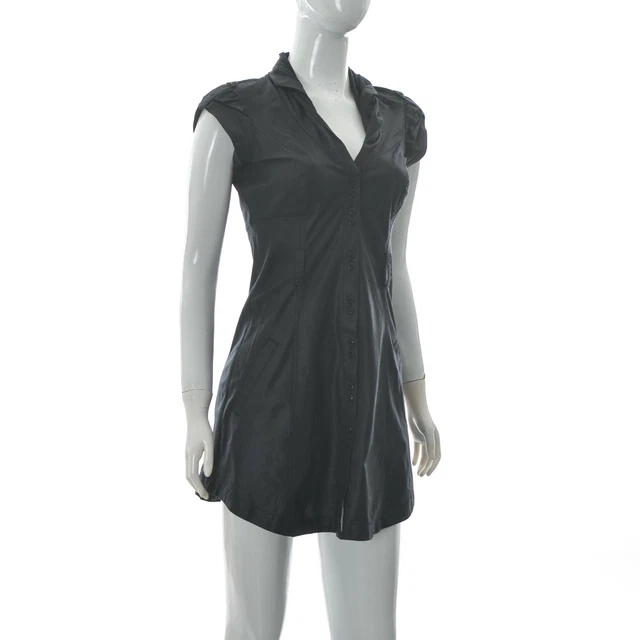 Ted Baker Donna Dettaglio Bottone Cappello Tunica Manica Top Corto Abito 1