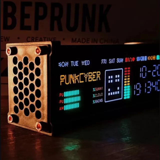 Eleksmaker WFD Retro Clock Pseudo-Fluorescent Tube LED Gaming desktop display