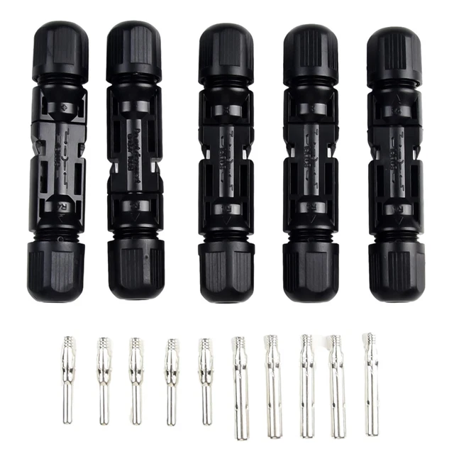 Connettori Cavo Solari GTIWUNG 5 Paia - Impermeabili 1500V 30A, Per Pannelli Fotovoltaici | Nero - Foto 12