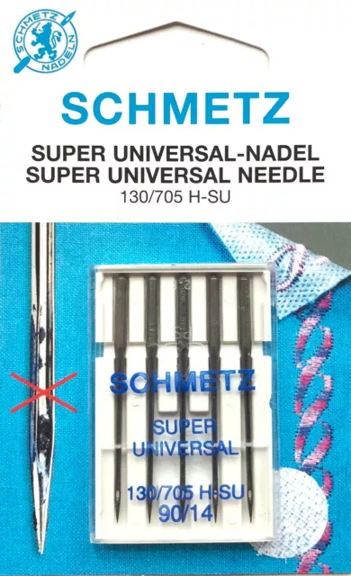 SCHMETZ Super Universal Nadeln 130/705 H-SU St. 90/14  (Antihaftbeschichtung)