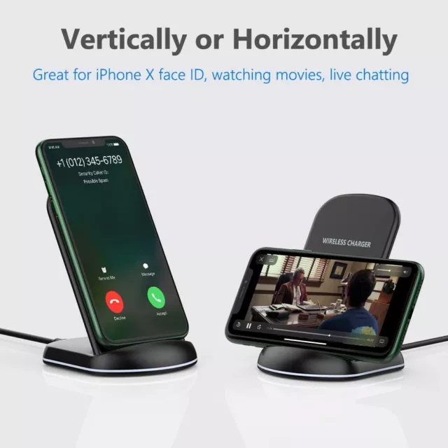Yootech Wireless Charger,10W Max Wireless Charging Stand,Compatible with iPhone