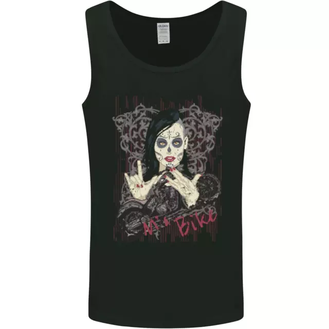 Gilet Ma Bike Skull Biker DotD Sugar Moto da Uomo Serbatoio