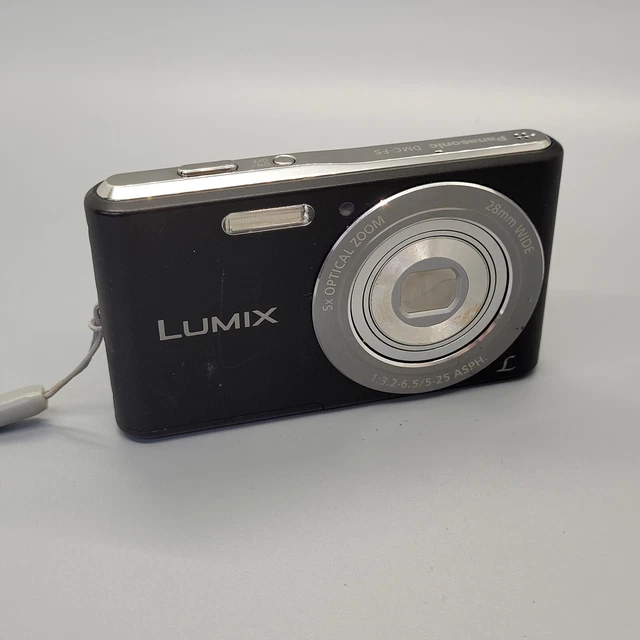 Panasonic Lumix DMC-F5 14.1MP Compact Digital Camera Black Tested