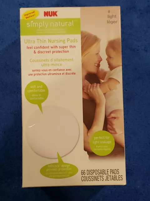NUK Ultra Thin Disposable Nursing Pads 66 Count Breastfeeding Supply Feeding