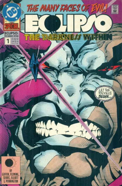 Eclipso The Darkness Within #1 By Sears Standard Variant B w/o Gem NM/M 1992