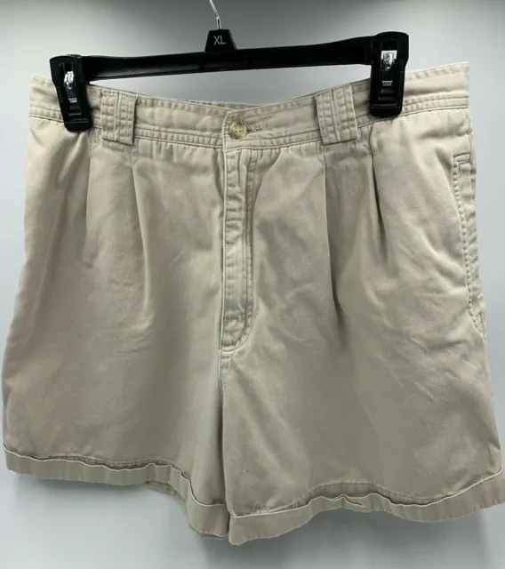 Vintage Ladies Shorts Liz Claiborne Liz Sport Pleated  Size 14 1990'S 100% Cotto