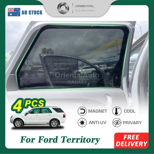 4PCS Magnetic Window Sun Shade Mesh Cover for Ford Territory 2004+