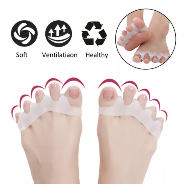 pies Corrector La atención de la salud Separador de dedos de silicona Orthotics
