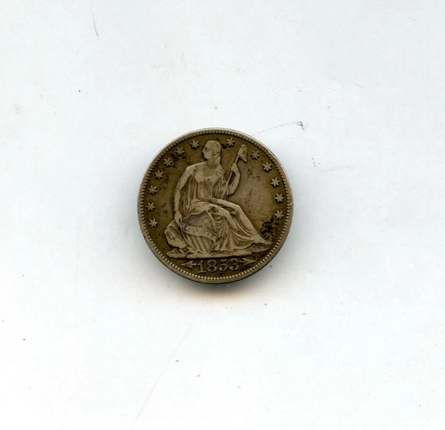 1853-O 50c Seated Liberty Half Dollar, Arrows and Rays, VF