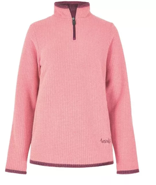 Damen Weird Fish Beye Eco 1/4 Reißverschluss Gitter Vlies Damen oberste Schicht halber Reißverschluss Kapuzenpullover 3