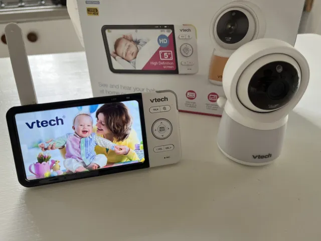 VTech RM5754HD 5 inch Smart Wi-Fi Video Baby Monitor - 1080p HD - Links To Phone