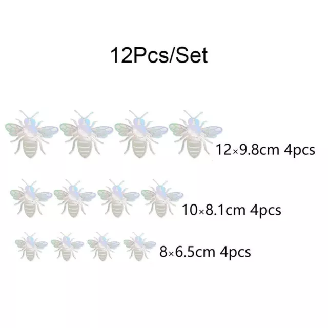 Atemberaubendes Design 12er Set hohle Bienenaufkleber Vinyl Wandsticker f��r Hoc 2