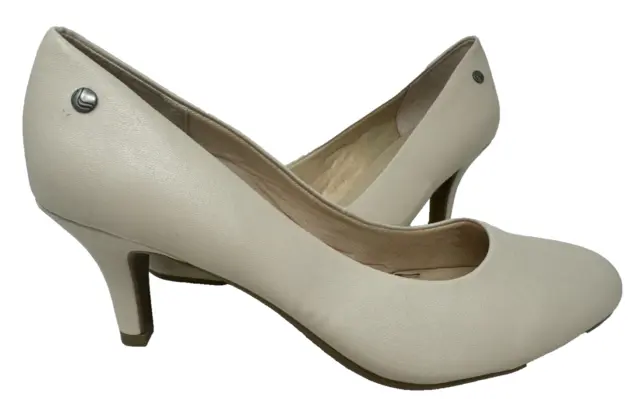 LifeStride Women's Parigi High Heel Slip On Dress Pumps Cream Size:6 80Y