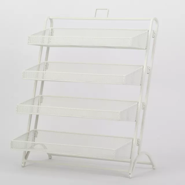 4 Tier Retail Counter Display Rack Stand Metal Wire Snack Candy Display Cart