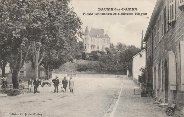 25 Cpa Baume Les Dames Place Chamars Et Chateau Hugon