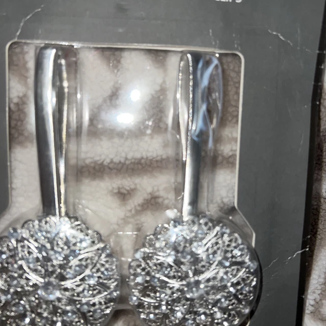 Pair Of Crystal Magnetic Curtain Tiebacks Decorative Set Of 2 New In Package
