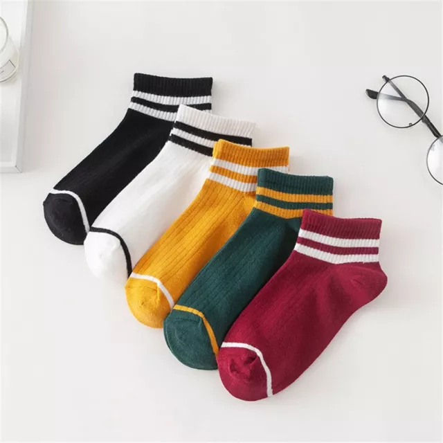 Fashion Women's Two Bars Socks Striped Fresh And Lovely Sport
