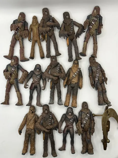 Star Wars Action Figures x14 3.75" Wookiee Warrior Chewbacca Army Builder Bundle