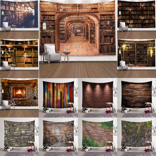 Wall Bookshelf Tapestry Tree Wall Hanging Bedspread Tapestries Art Home Decor