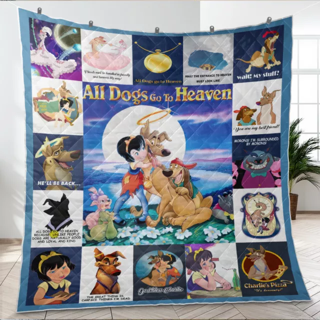 All Dogs Go To Heaven Quilt, All Dogs Go To Heaven Cartoon Movies Quilt Blanket