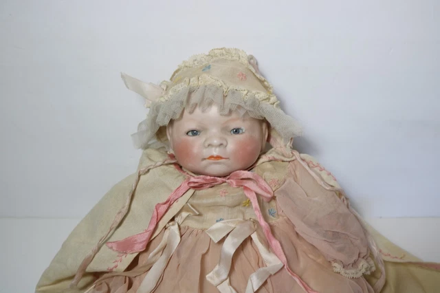 Charming ANTIQUE GRACE S. PUTNAM GERMANY BISQUE BYE-LO BABY DOLL SLEEP EYE 11"