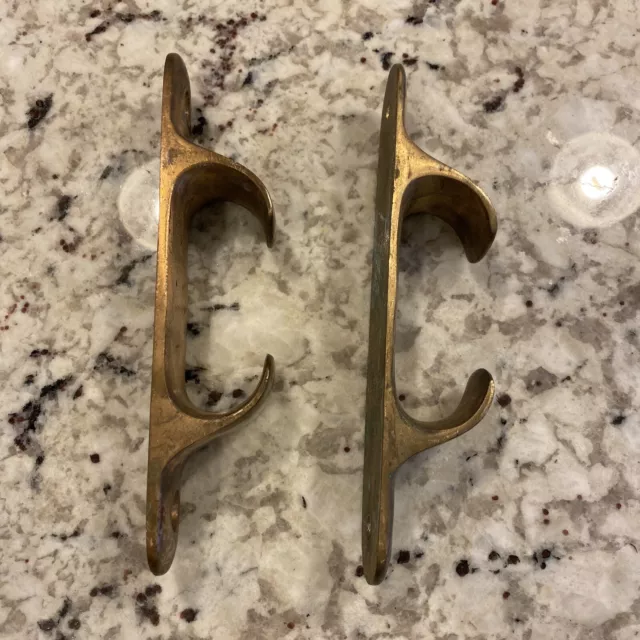 Set Of 2 Vintage Antique 8” Boat Bow Chocks Brass/Bronze 2