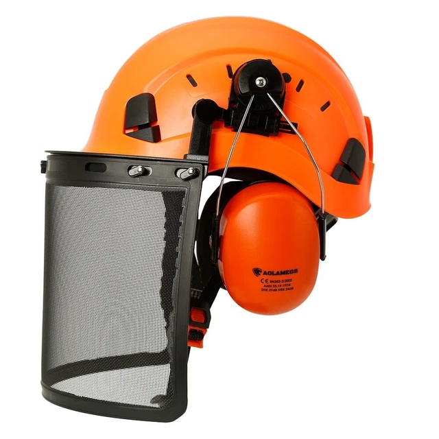 Industrial Forestry Safety Helmet Visor Earmuffs Chainsaw Logging Construction