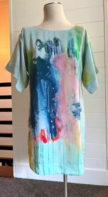 Maeve Silk Watercolor Dress Sz Small Anthropologie EUC!