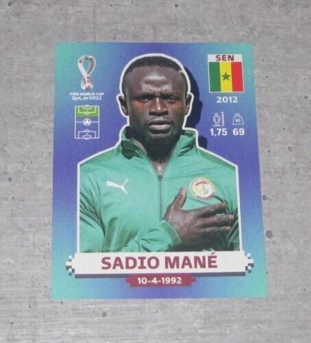Panini WM 2022 Sadio Mane Sammelbild Sticker Fifa Fußball Qatar SEN 19 *NEU*