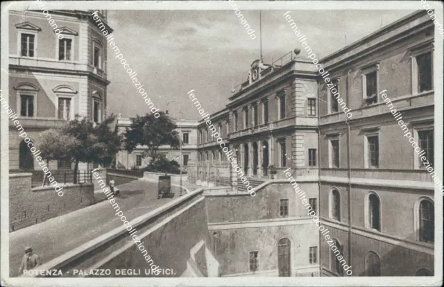 bf270 cartolina potenza citta' palazzo degli uffici