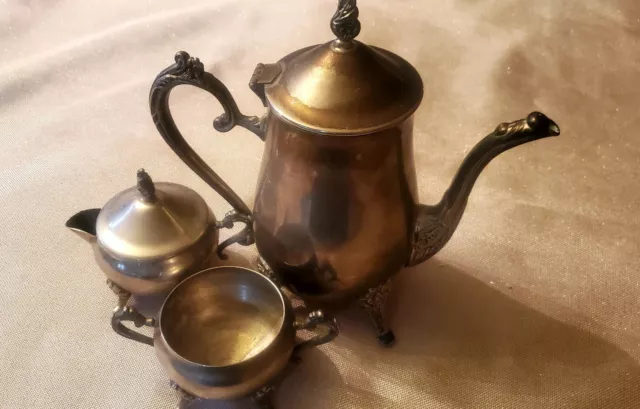 Vintage International Silver Company Silver Plated 3-Piece Tea/Coffee Set