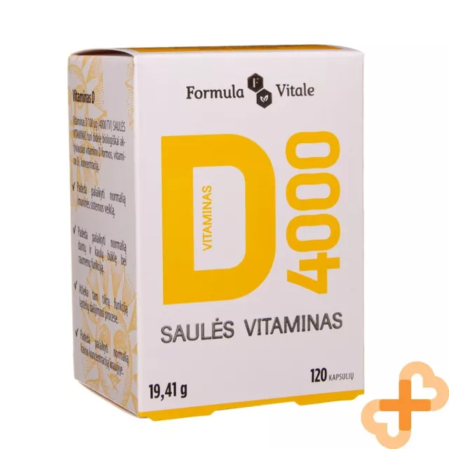 FORMULA VITALE VITAMIN D 4000 IU Sun Vitamin 100 µg 120 Capsules Supplement