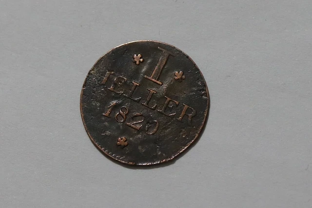 Germany Frankfurt 1 Heller 1820 B38 #Z6696