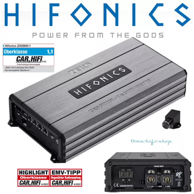 Hifonics 6-Kanal 900 Watt digital Verstärker ZXS900/6 Subwoofer Lautsprecher