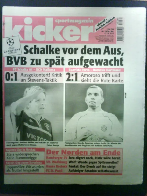 kicker Sportmagazin 39. Woche  Nr.: 79 vom 27.9.2001