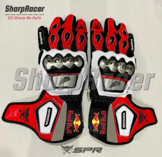 NUEVO Honda Red Bull MotoGP MotoGP Motocicleta Carreras Guantes de Cuero Guantes Para Hombre