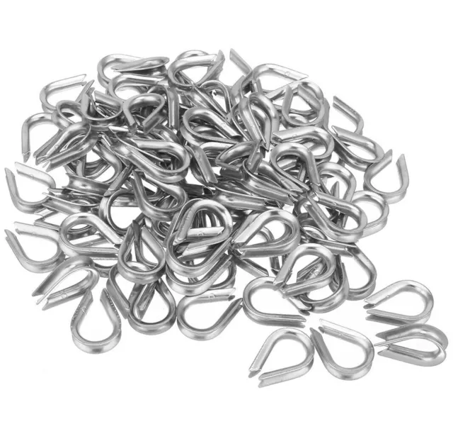 60PCS New M3 Stainless Steel Thimble for 1/16" and 1/8" Diameter Wire Rope