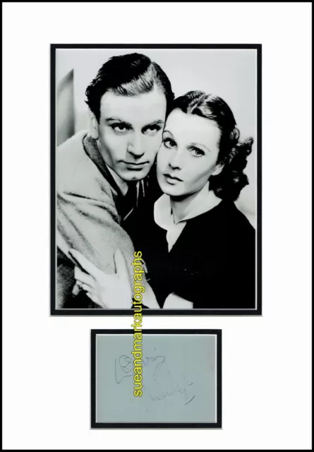 Vivien Leigh & Laurence Olivier doppelt signiertes Autogramm UACC RD 96