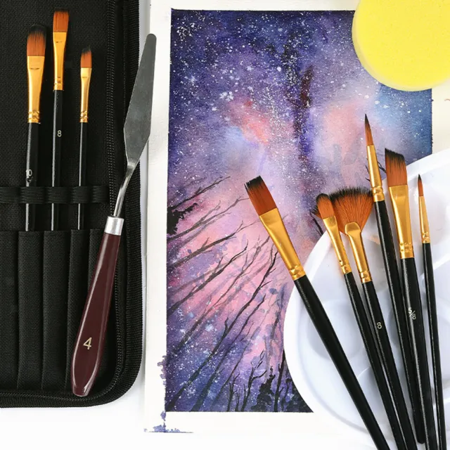 12x set di pennelli artistici Pennelli professionali per pittura ad olio ad 10